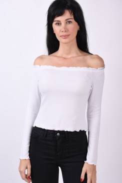 Bluza Dama Pieces Pcbell Short Bright White
